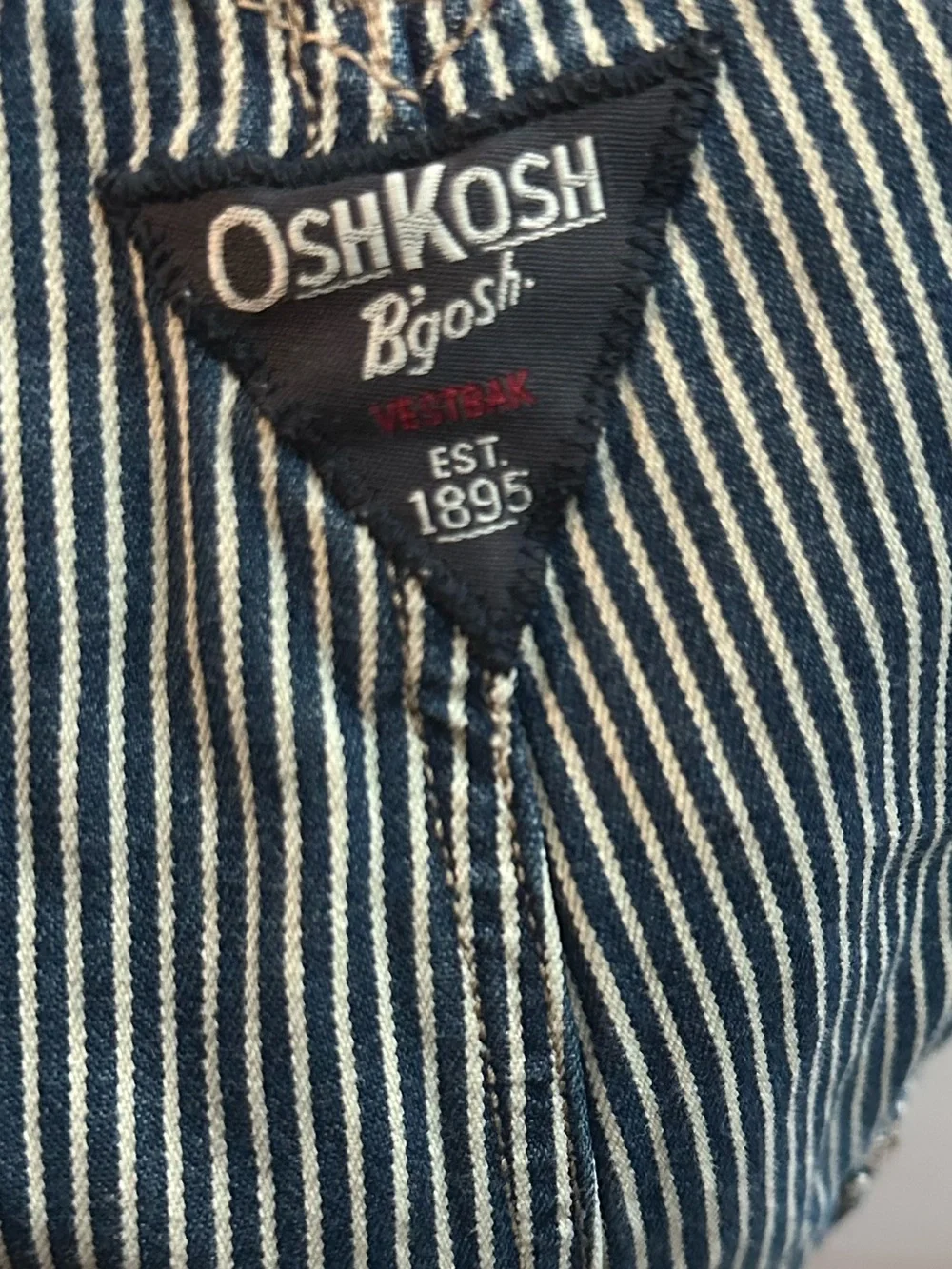 OshKosh B'gosh Blue & White Striped Overalls